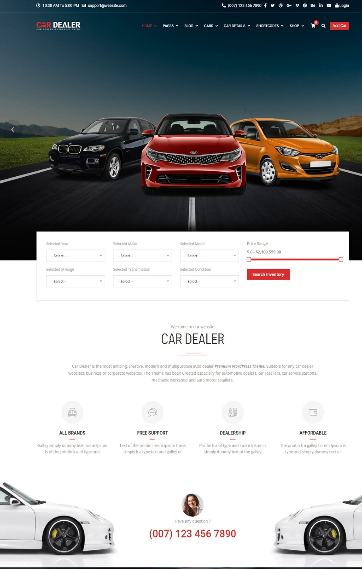 Mẫu web bán xe ô tô S5