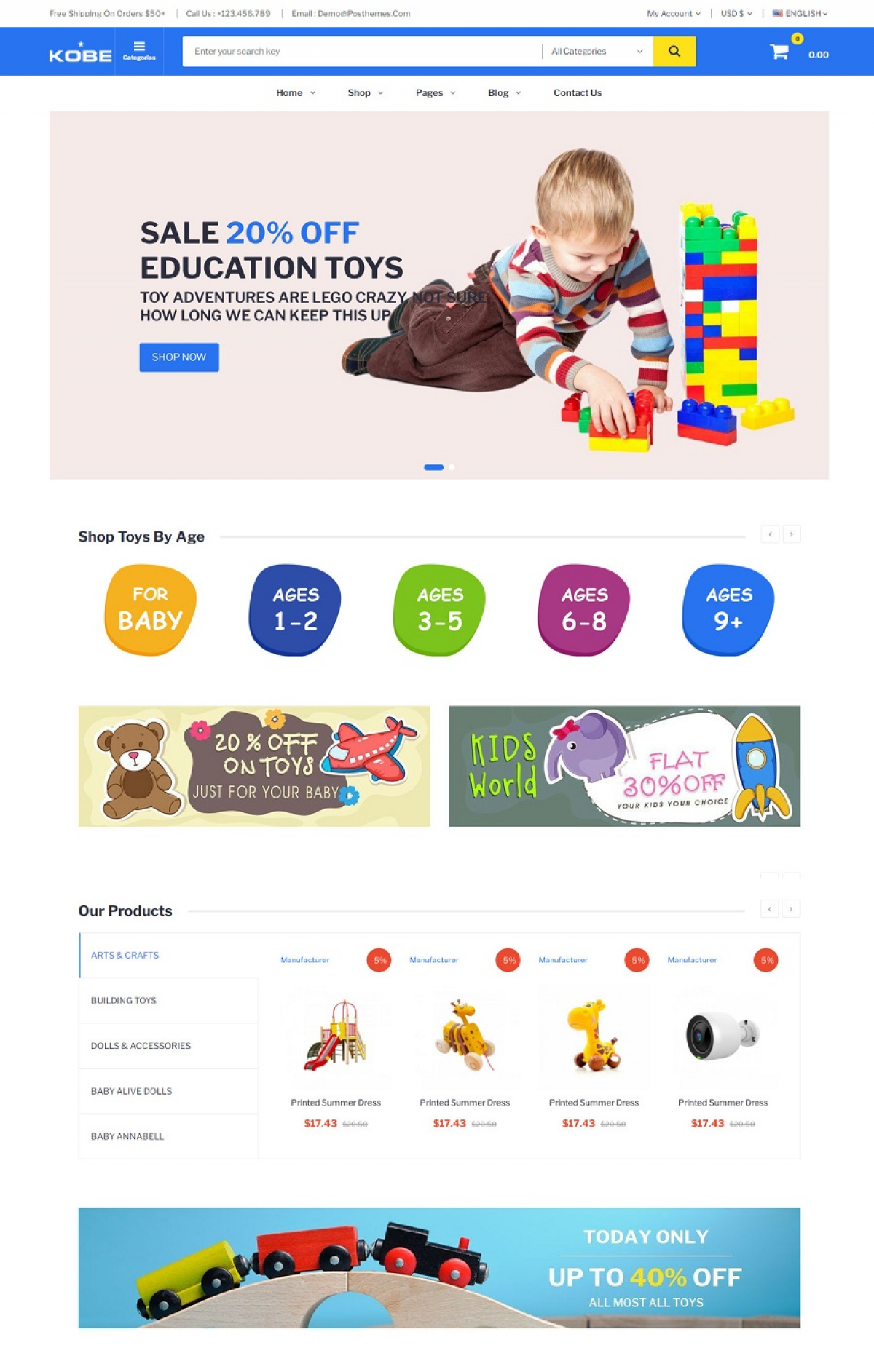Mẫu website bán đồ chơi trẻ em S4