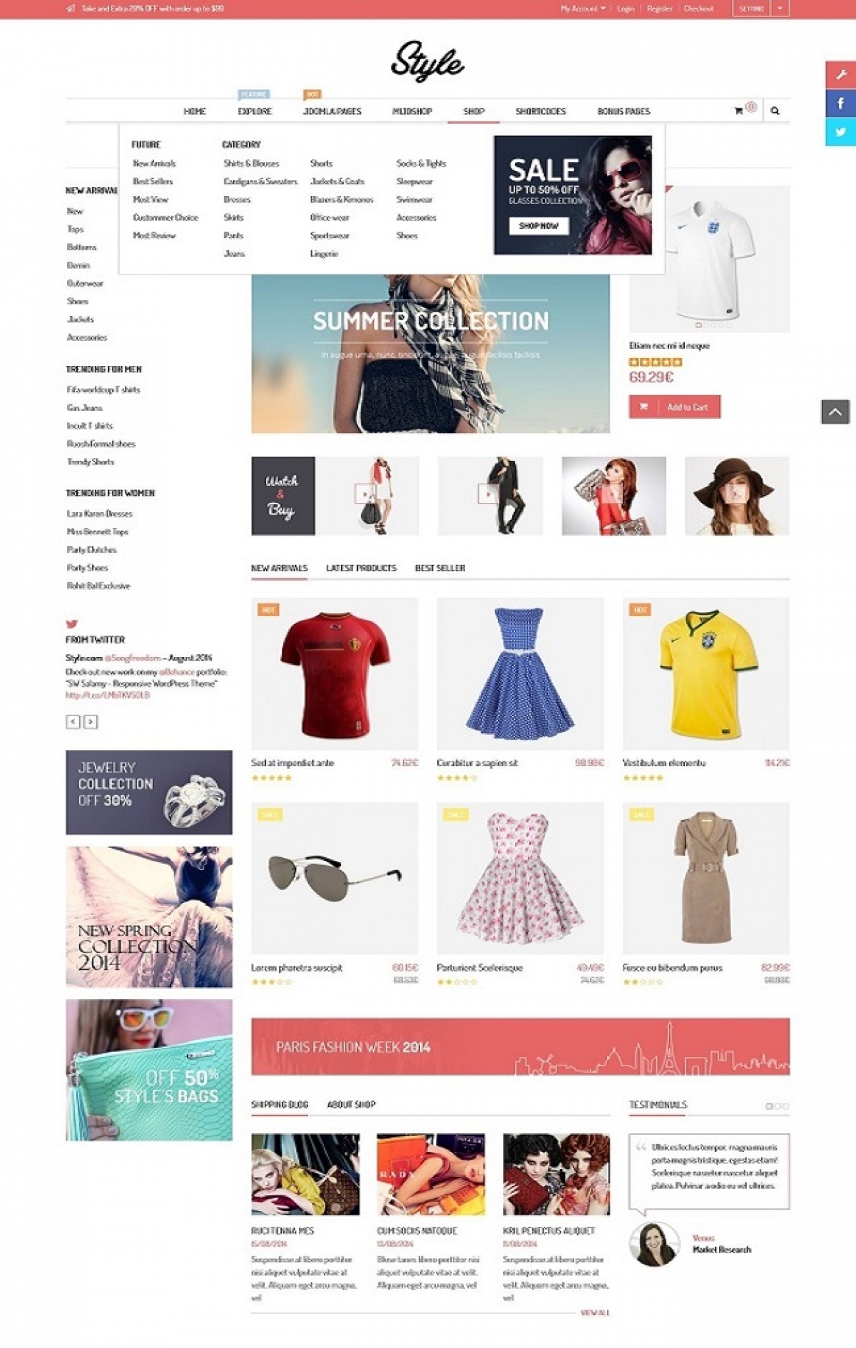 Web bán hàng thời trang mới